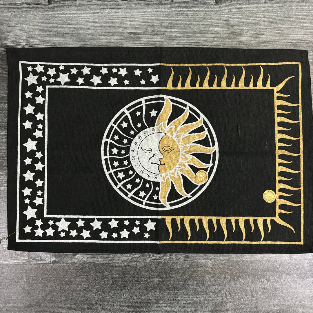 Sun and Moon Black Altar Cloth 18"x12"