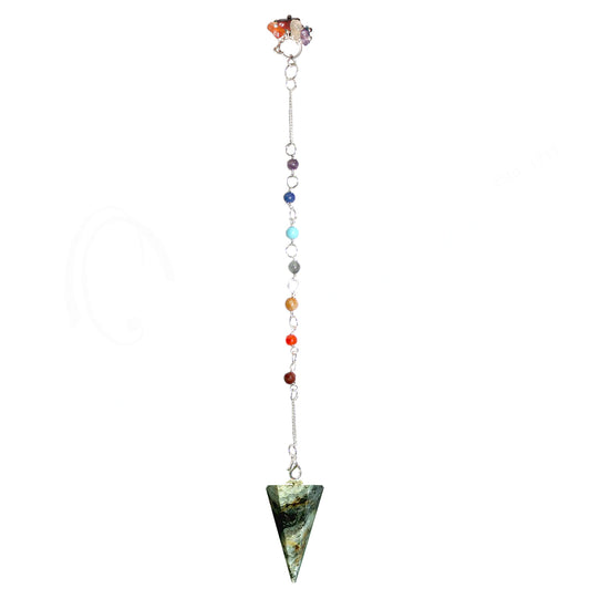 Green Opal Chakra Chain Drop Pendulum