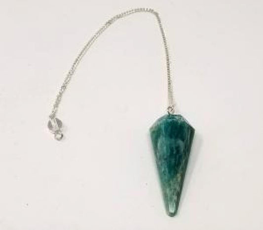 Amazonite faceted pendulum