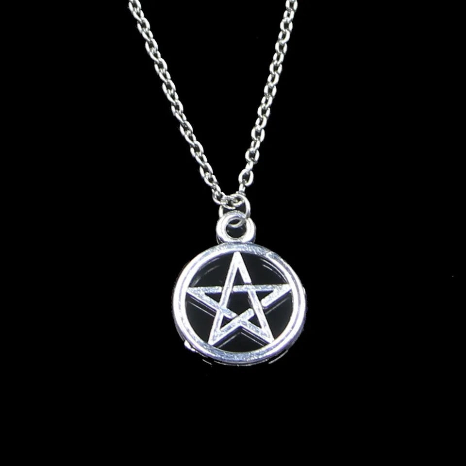 Pentacle silver pendant