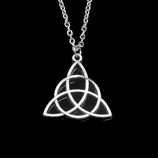 Triquetra cut out 1" silver pendant